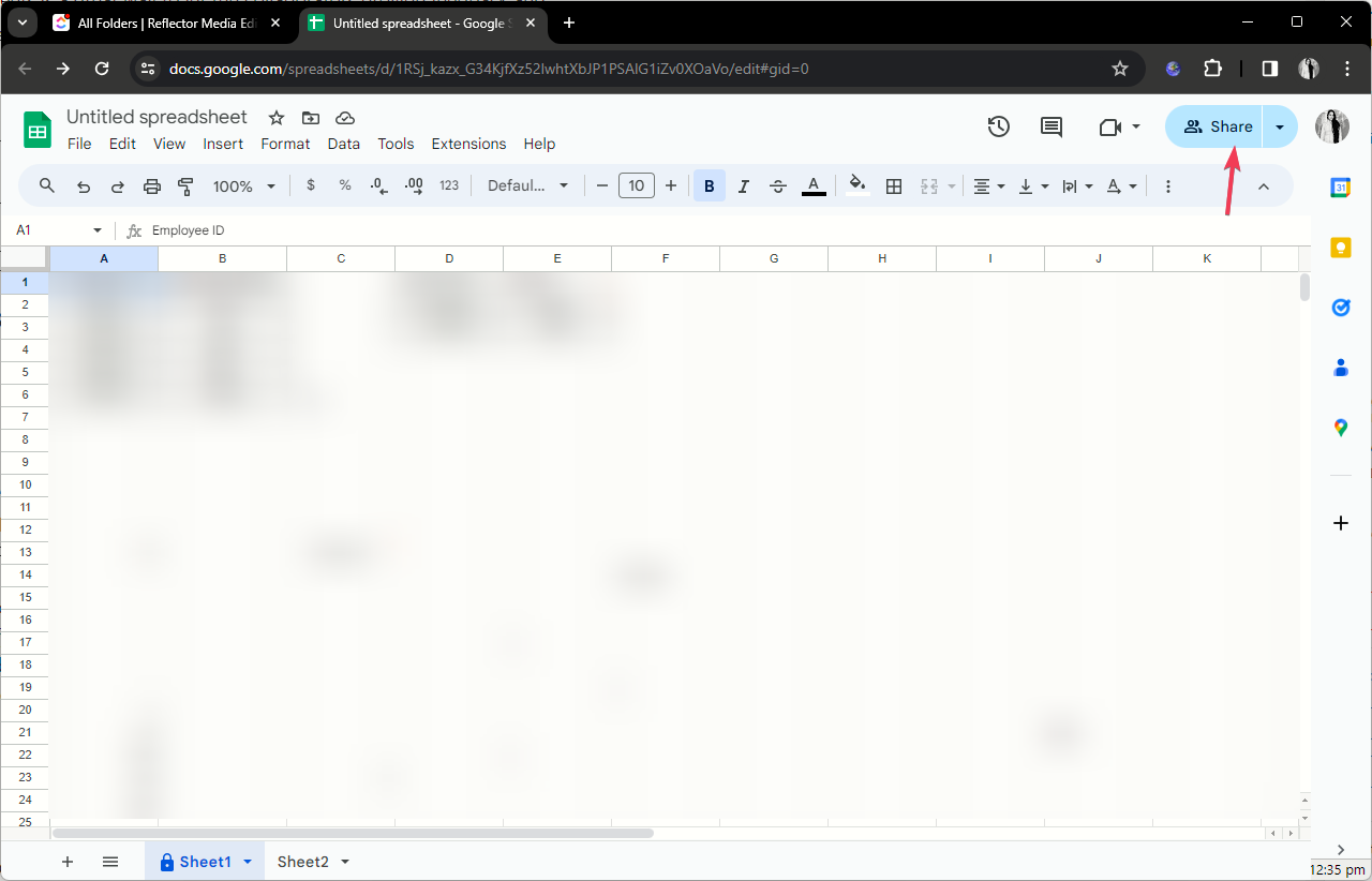 Send the email - Give Edit Access to Google Sheets