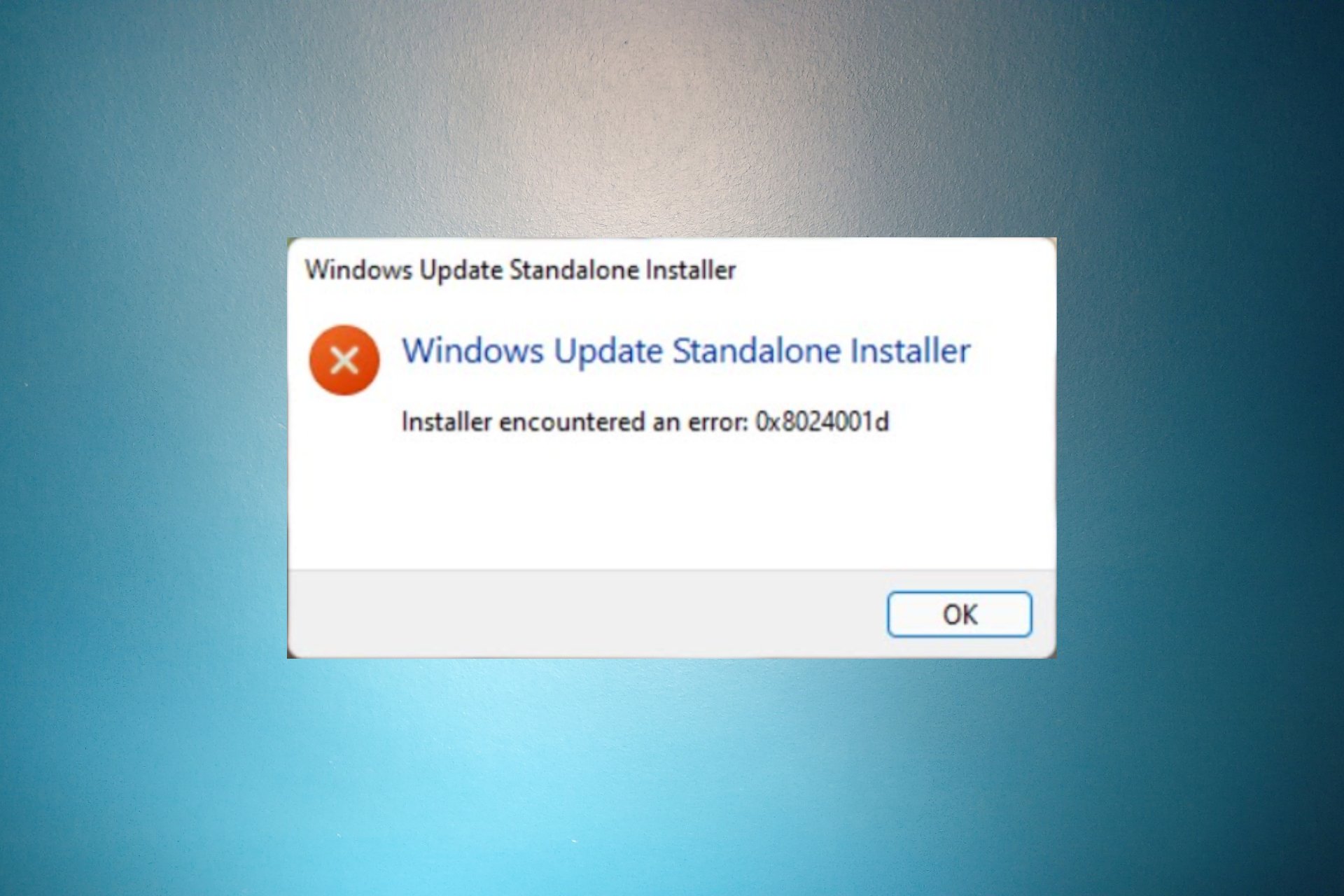 How to fix error number 0x8024d001 Windows Update