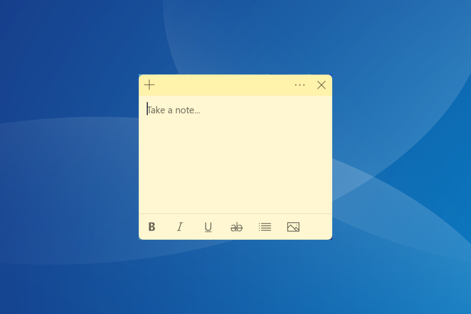 sticky notes to get an update