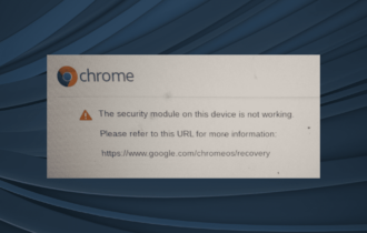 fix the security module on this device is not working Chromebook error