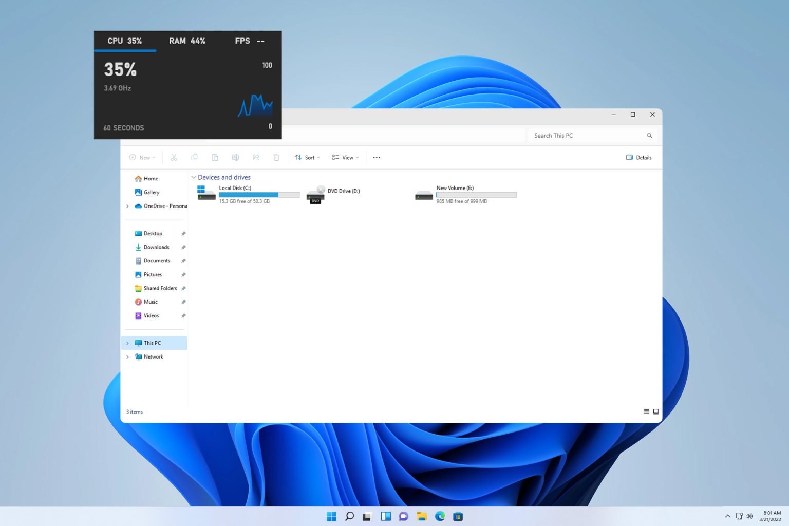 Show Windows 11 Performance Overlay [How to]