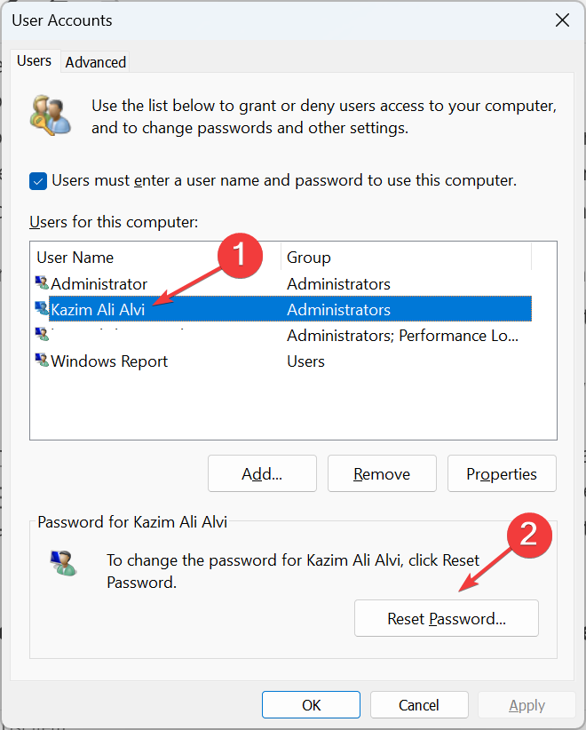 reset to fix generate random password windows command line