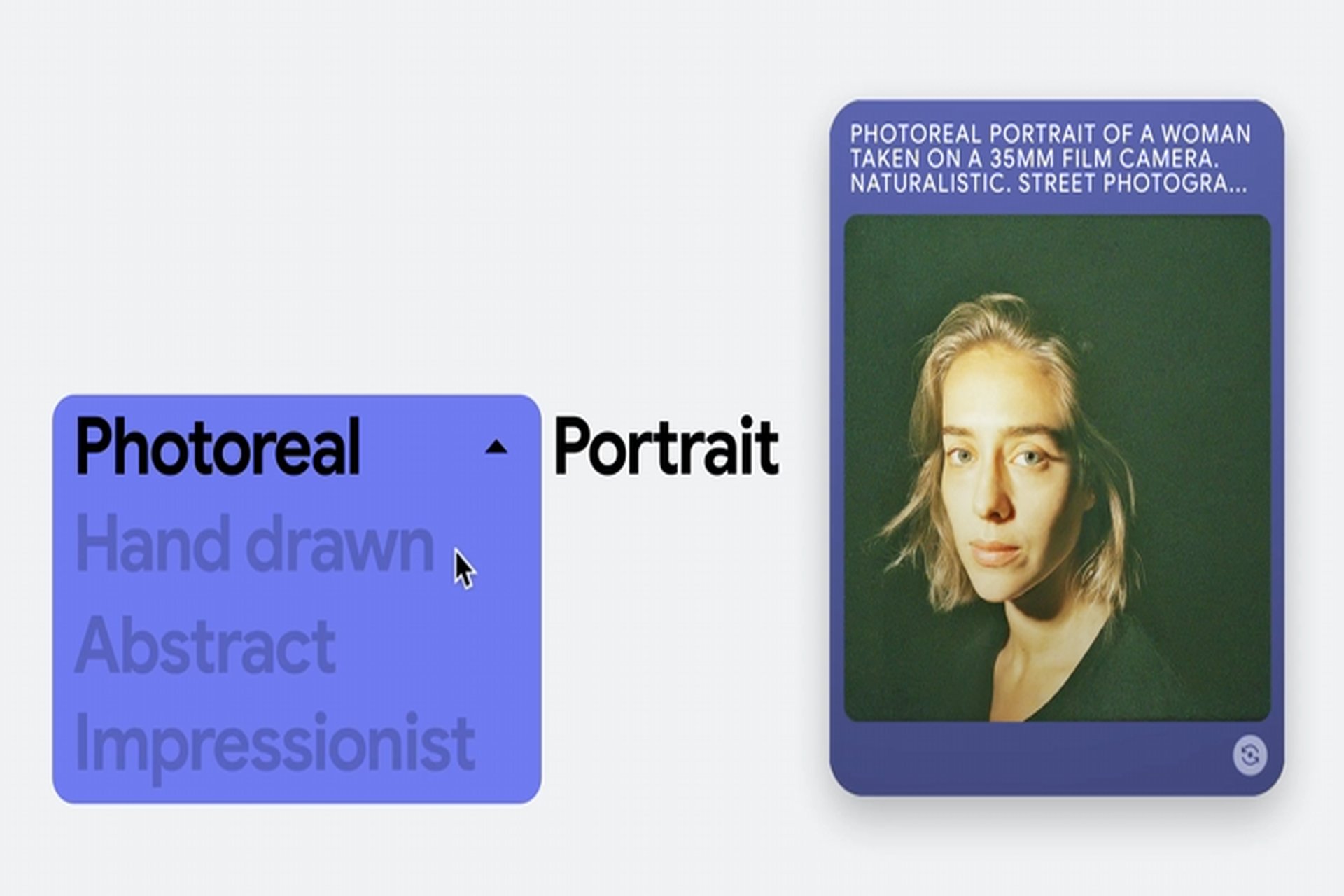 Woman's Portrait made with the Google generative AI