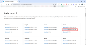 Download Hindi Indic Input 3 & 2 for Windows 10 [32/64 bit]