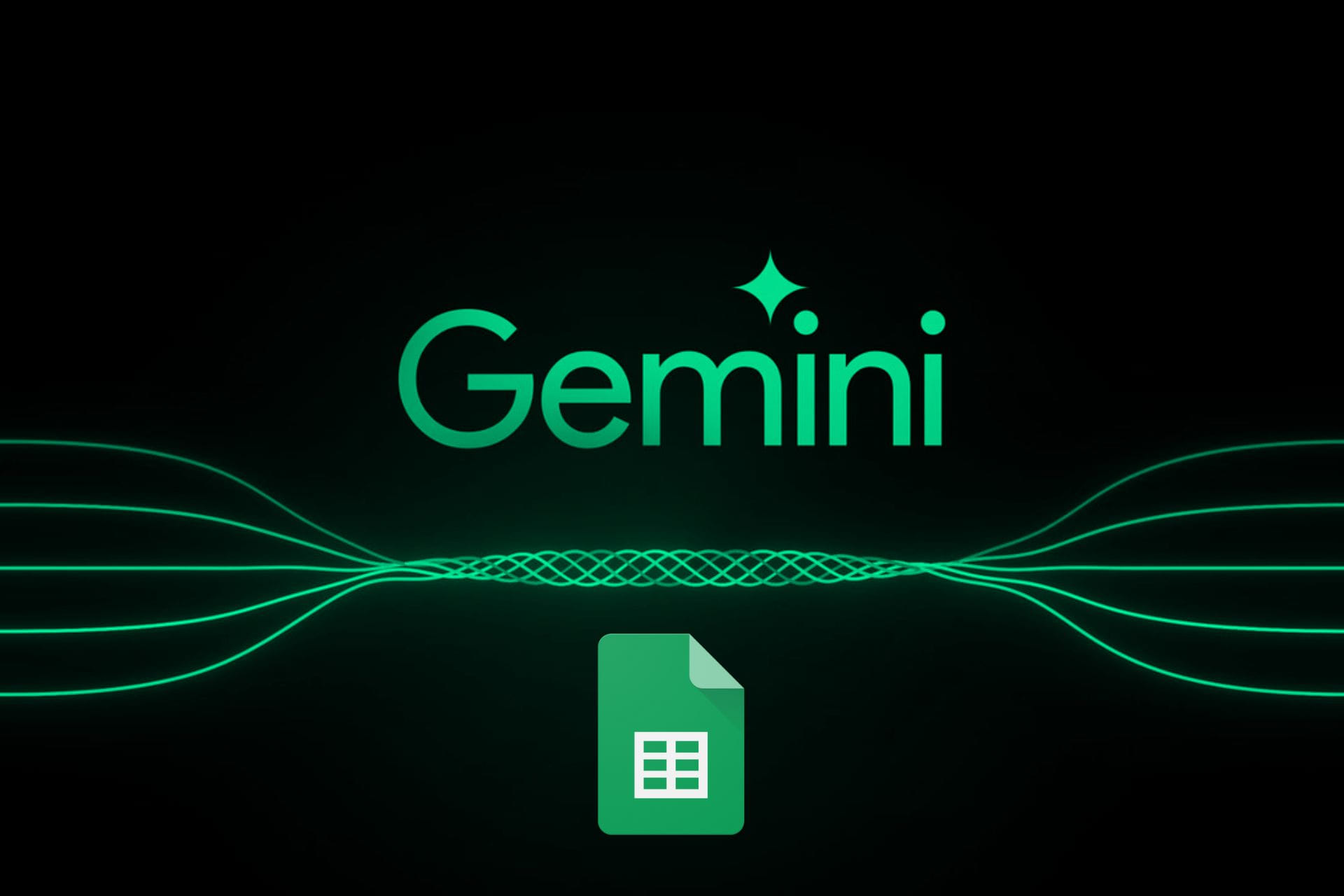 Gemini featured next to Google Sheets logo