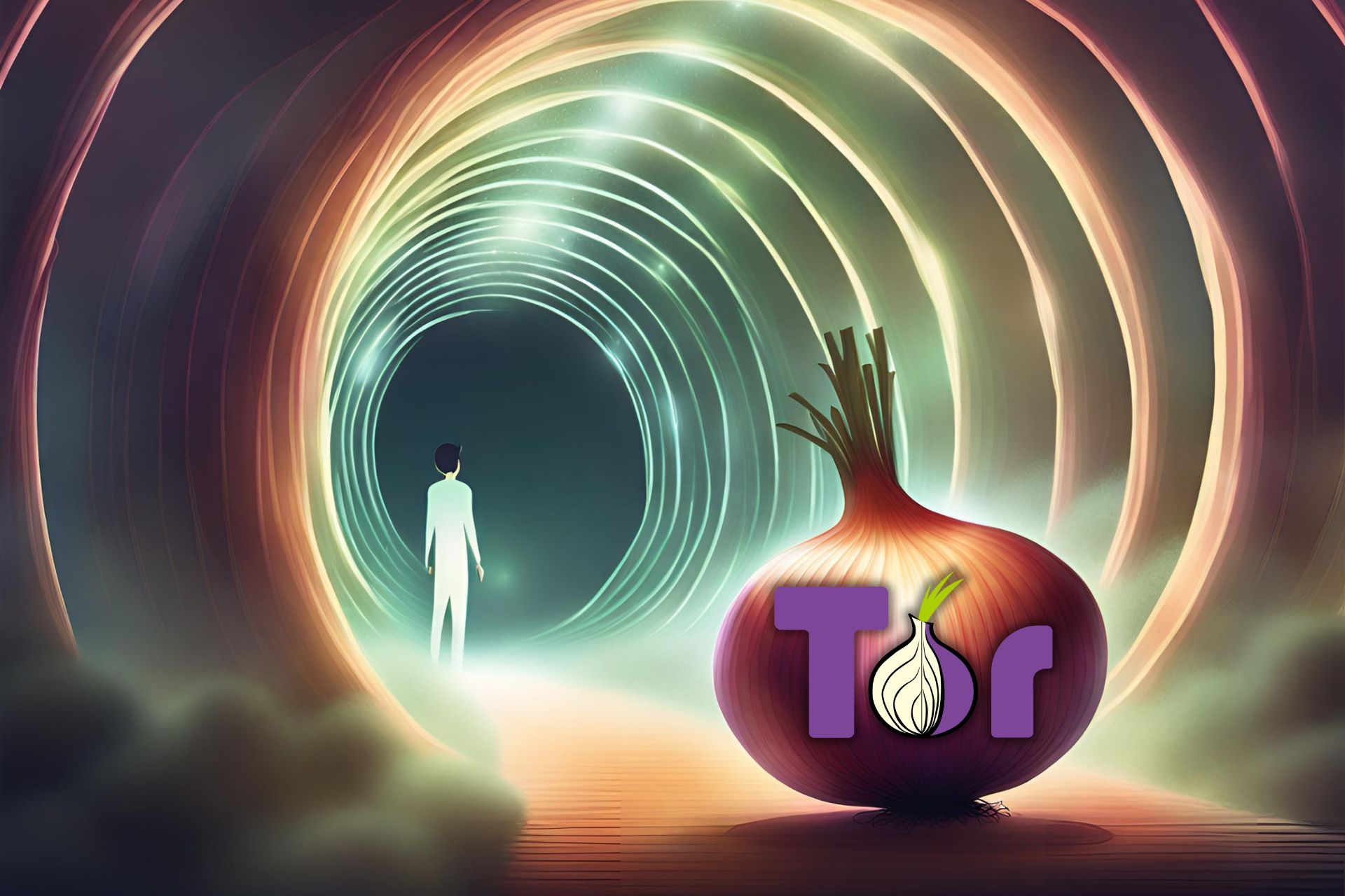 An AI artwork that represents the Tor WebTunnel feature