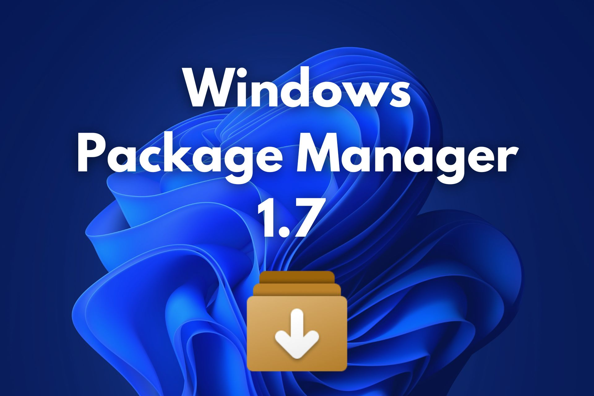 Windows Package Manager version 1.7 featured next to the WinGet logo