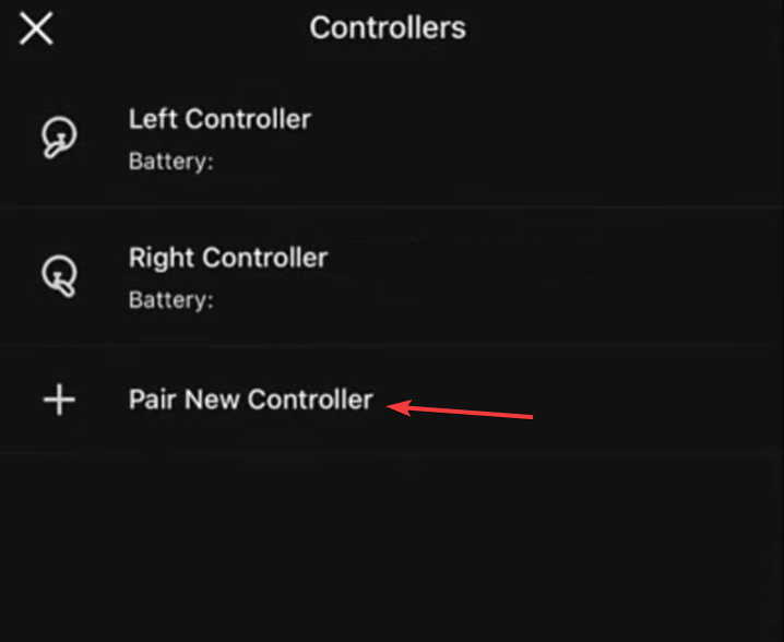 pair new controller
