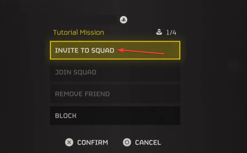 Invite to squad helldivers 2 crossplay