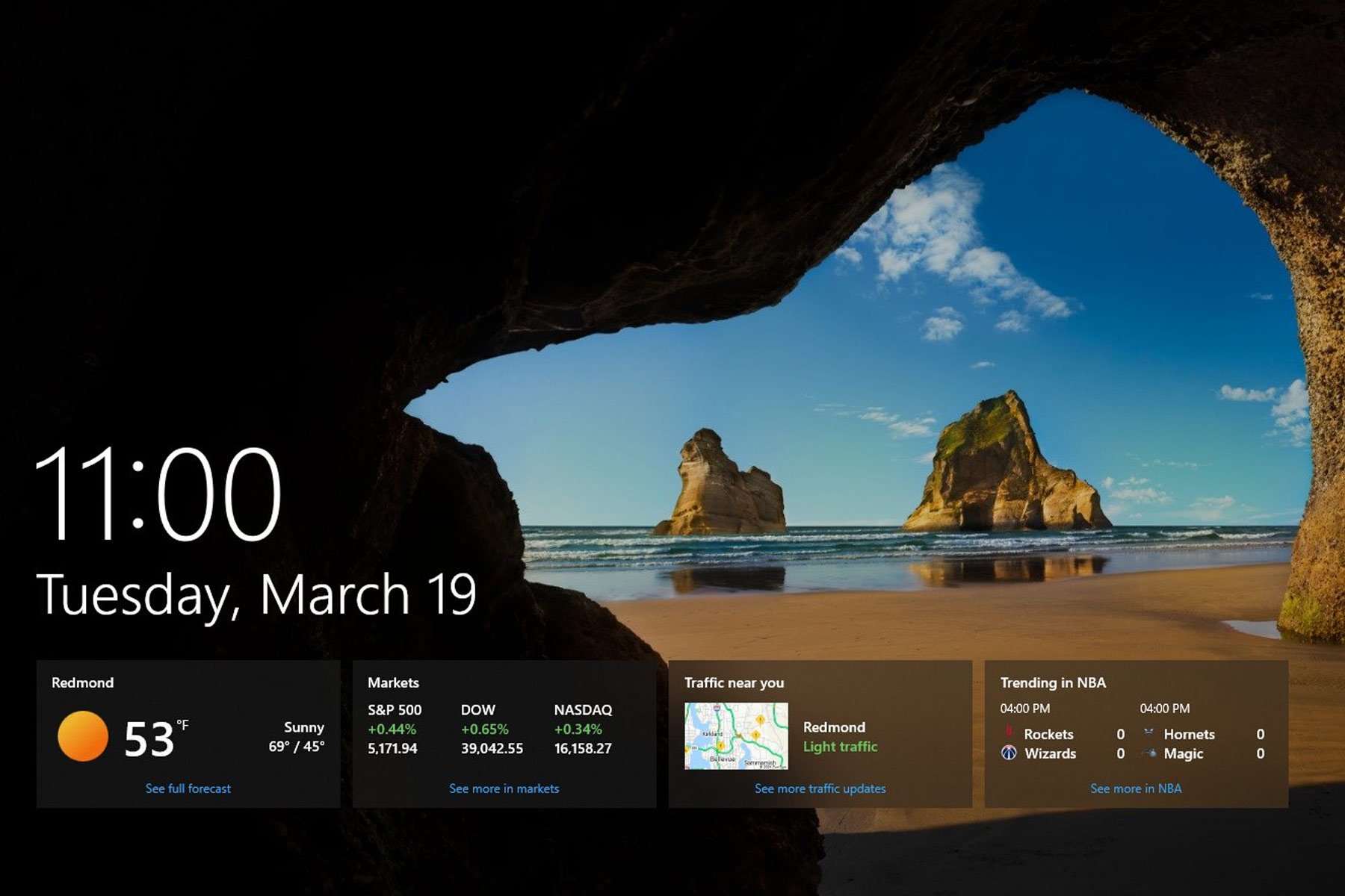 Get ready for more visual clutter with new Windows 10 lock screen cards