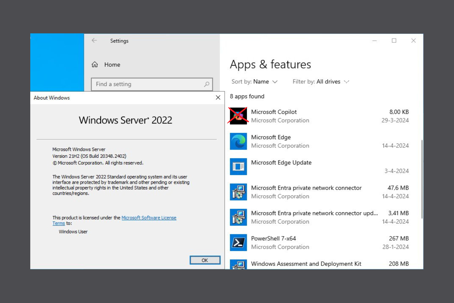 Microsoft says that installing Copilot in Windows Server was just a mistake