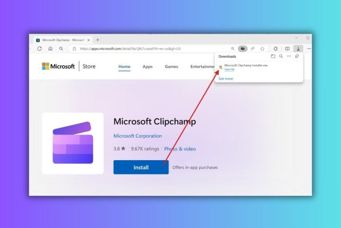 The new Microsoft Store web installers allow downloading app executables with fewer clicks