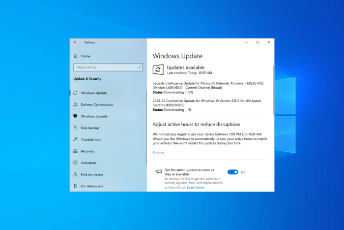 Windows 10 KB5036892 update brings two new features and more than 20 fixes