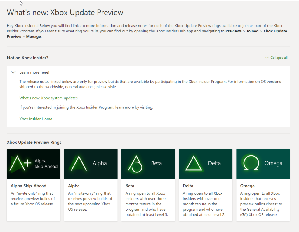Xbox Update Preview,