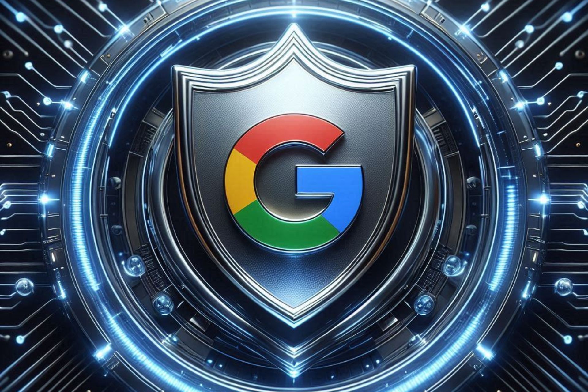 An AI generated image of a Google security shield