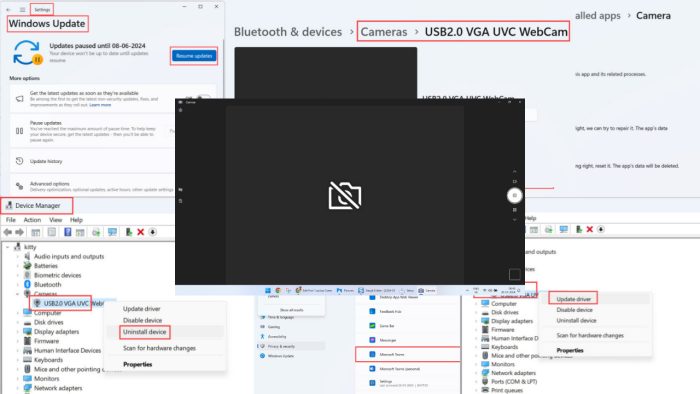 Камера ноутбука не работает в Windows 11