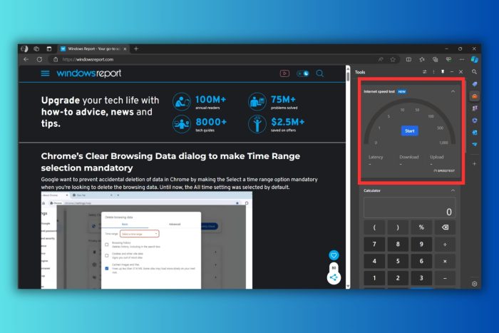 Microsoft adds a speed tester to the Edge browser with the latest update