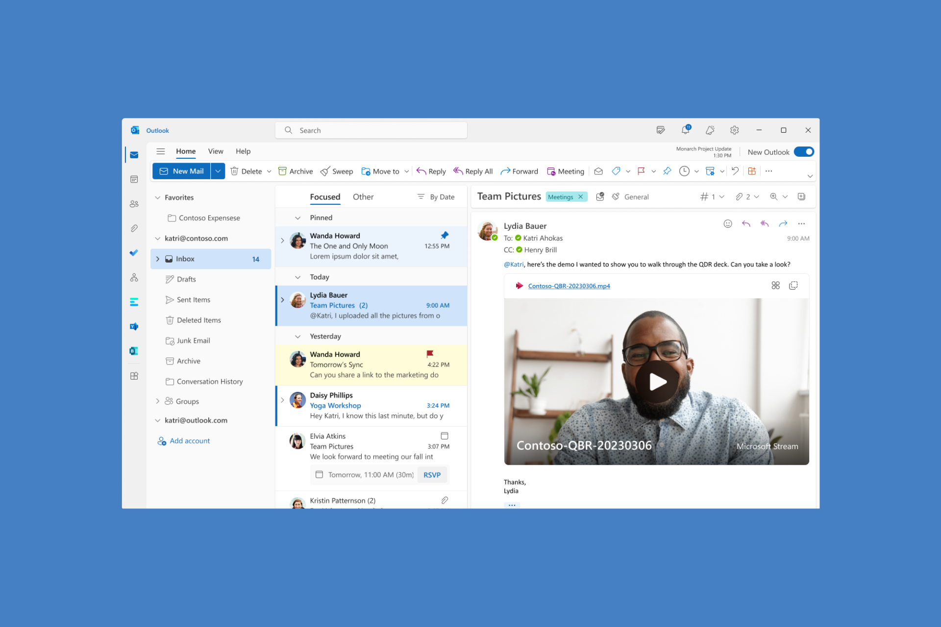 Now share Microsoft Stream videos directly into emails on Outlook
