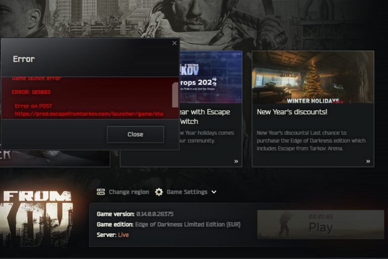 What Is Error 103003 In Tarkov How To Fix It What is error 103003 in tarkov how to fix it