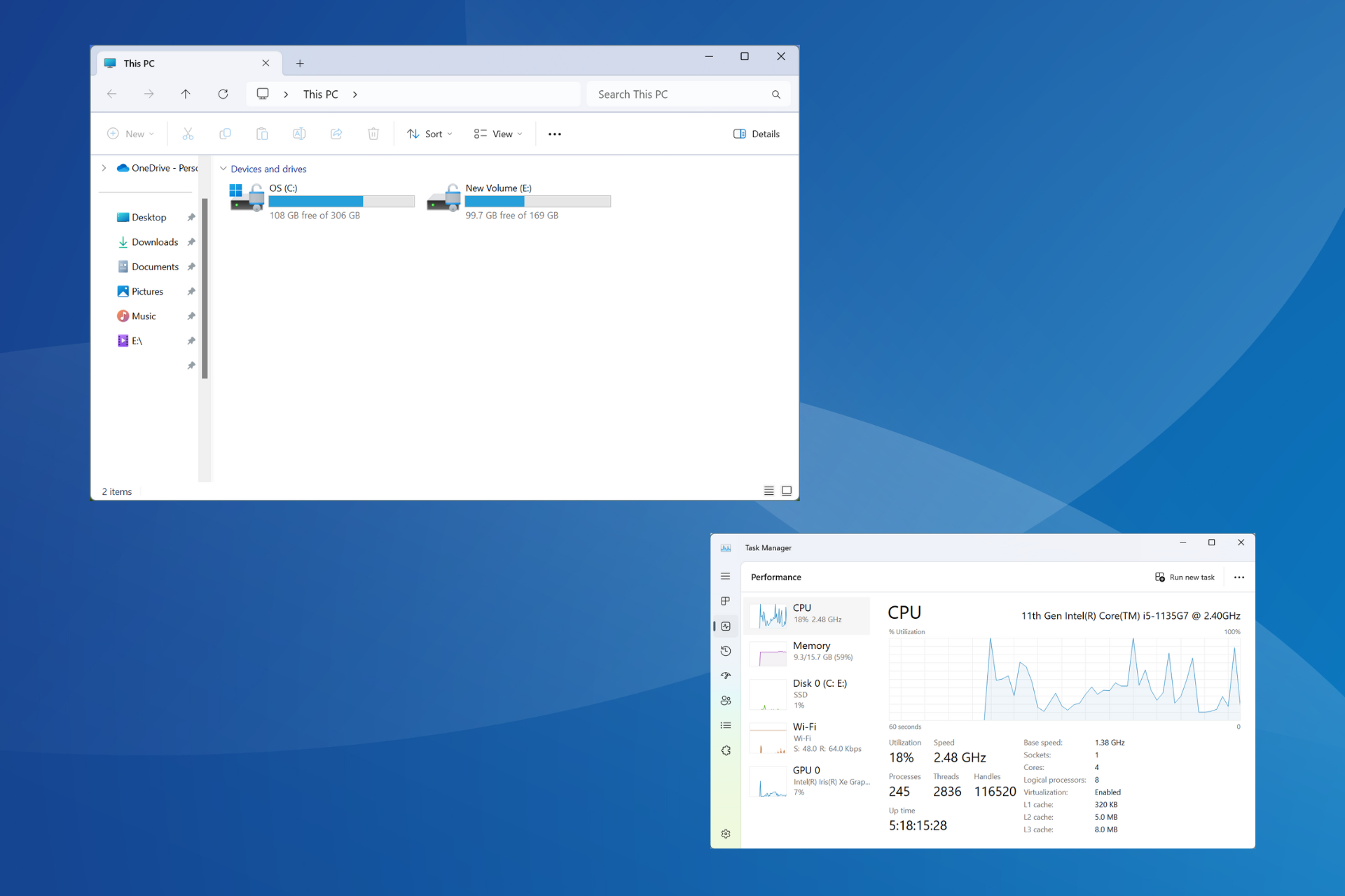 faster file explorer and task manager in Windows 11 KB5037008