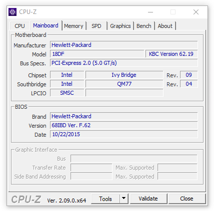 CPU-Z motherboard