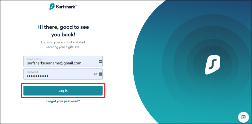 Login to Surfshark Alert