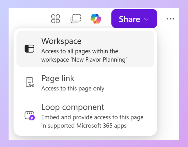 espaços de trabalho do Microsoft Loop