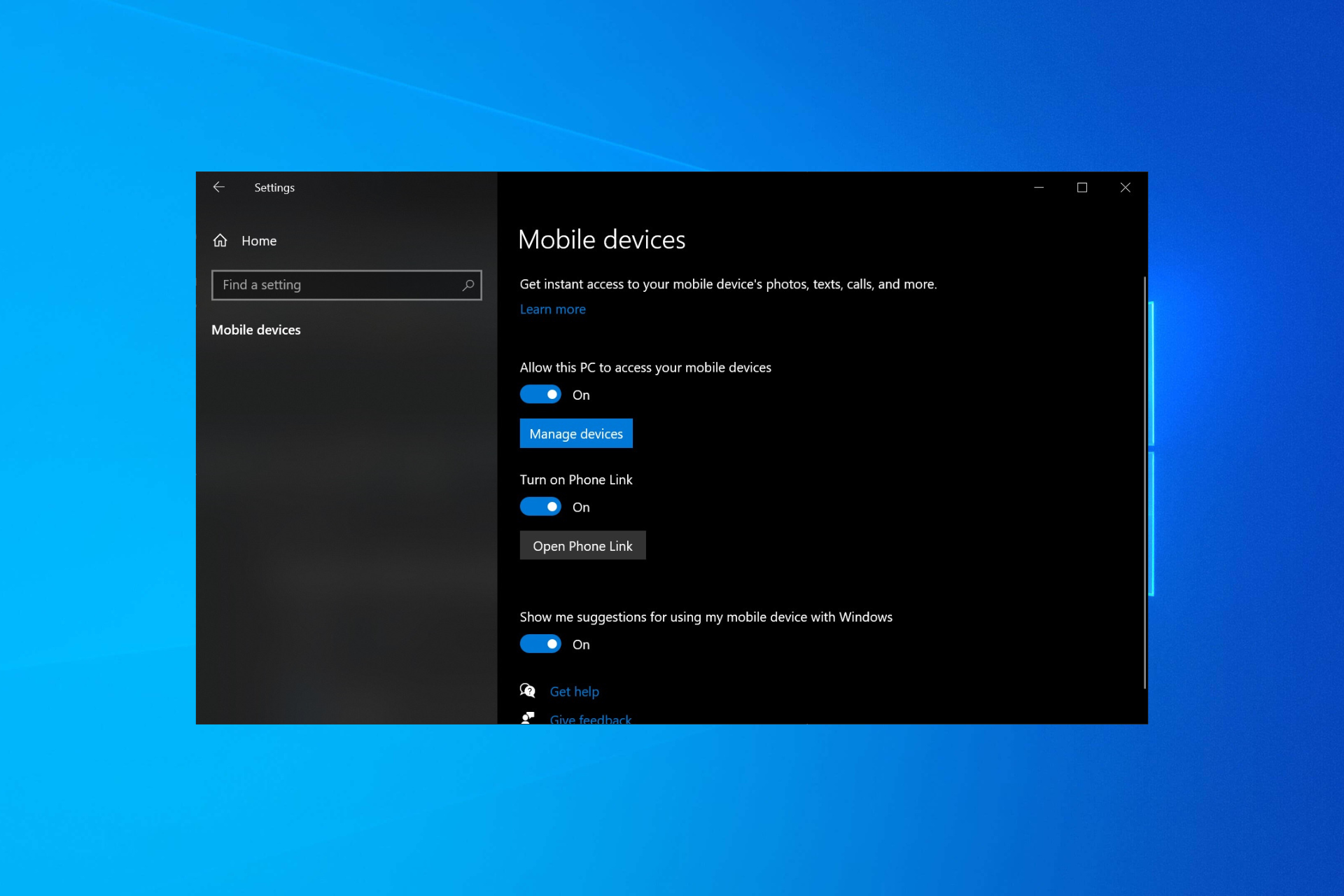 Mobile Devices feature on Windows 10 brings seamless Android integration