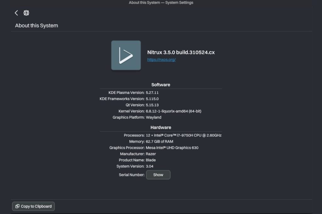 Nitrux 3.5.0 “cx” details