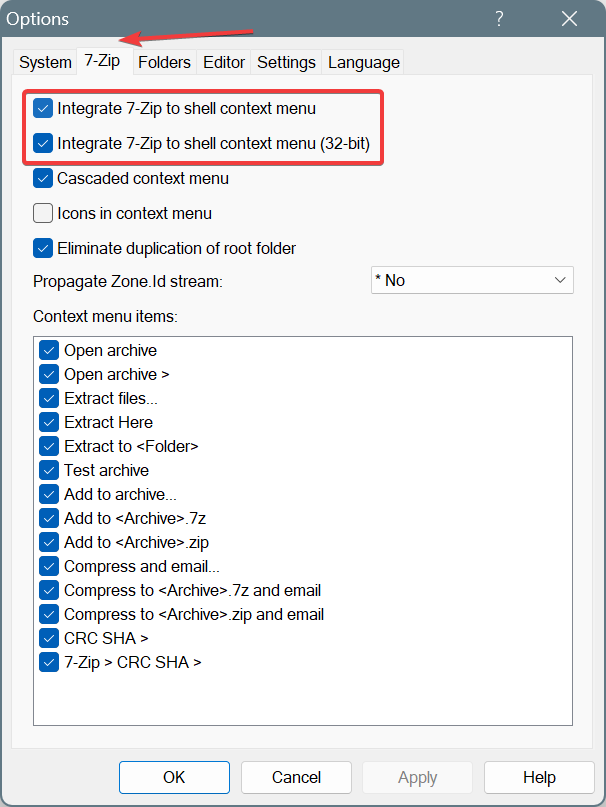 add 7zip to the windows 11 context menu