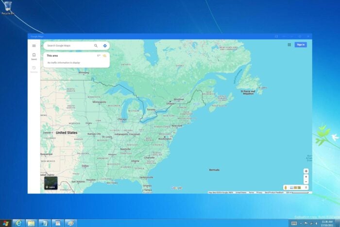google maps app for windows 7 pc