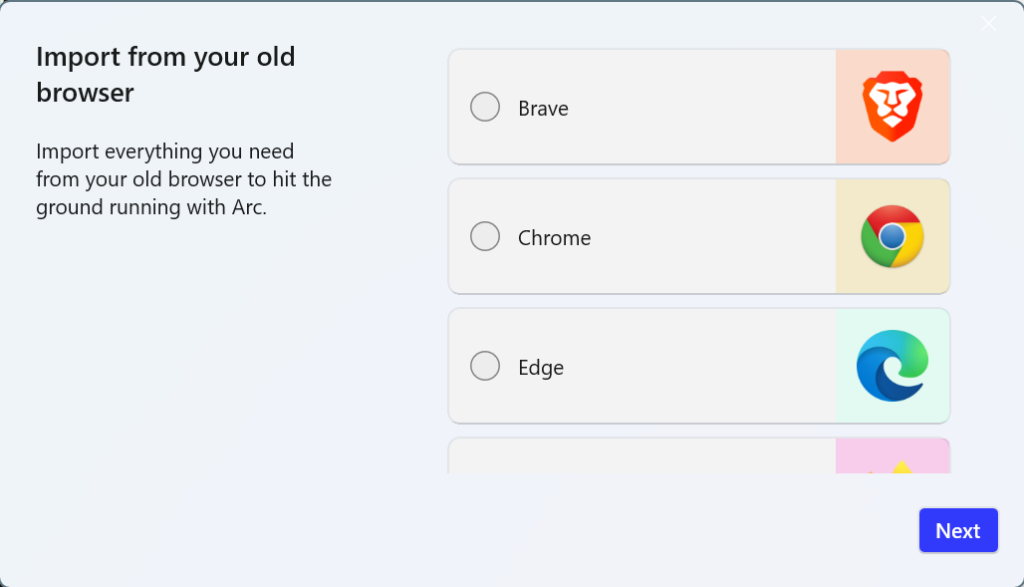 import data arc browser