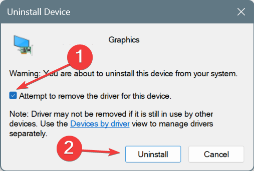 uninstall NVIDIA driver to fix nvidia code 45 windows 11