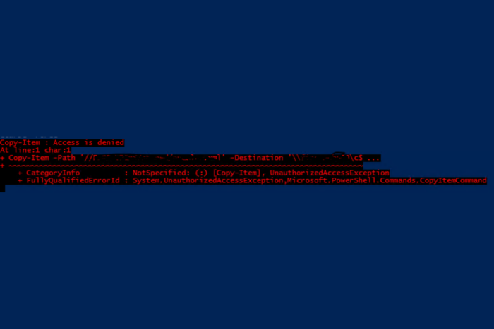 How to fix the Copy-Item Access is denied in PowerShell