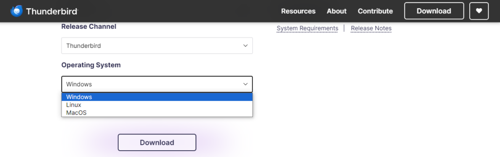 Thunderbird compatibility