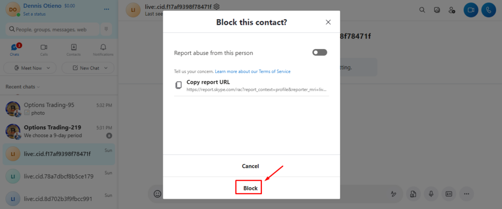 Confirm block