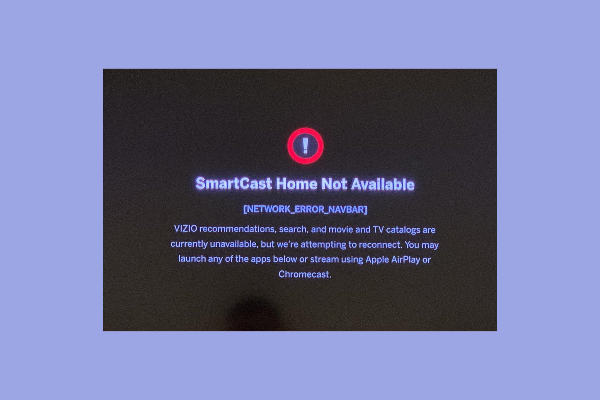 What to do if SmartCast Home is not available