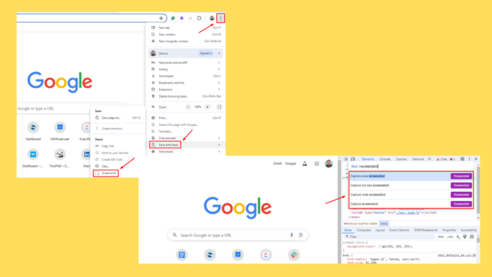 How to Screenshot on Google Chrome