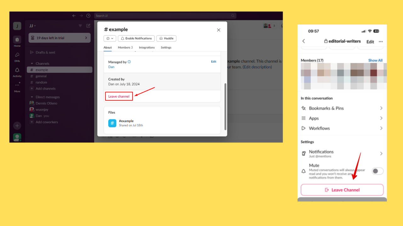 How to Leave a Slack Channel