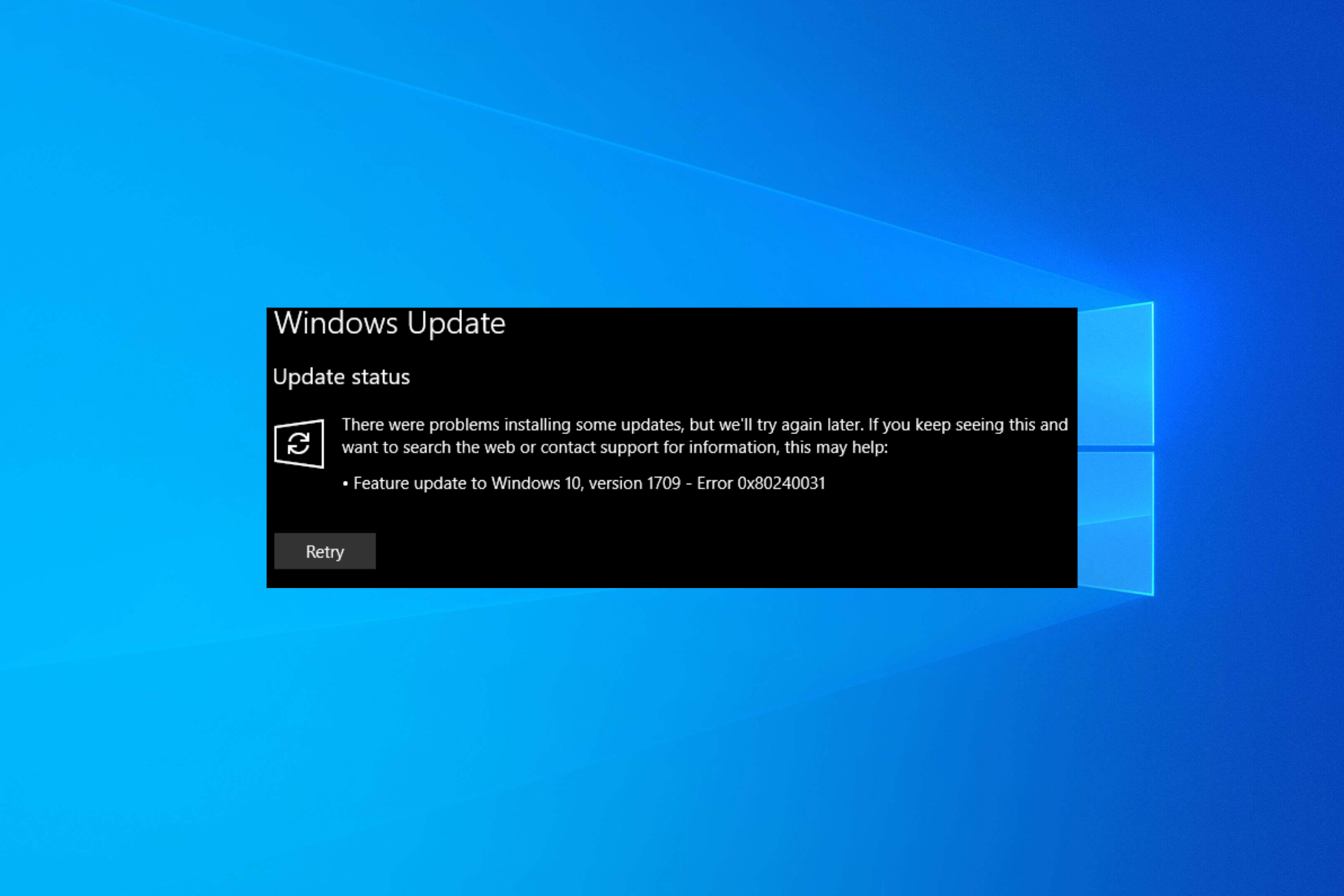 Windows Update Error 0x80240031