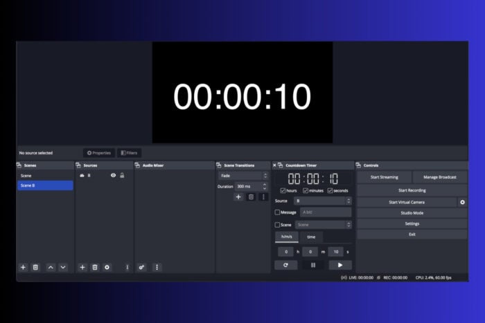 How to add a countdown timer to OBS Studio