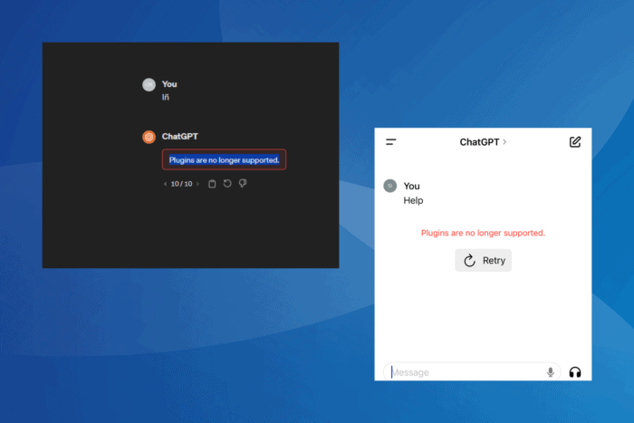 fix chatgpt error plugins are no longer supported