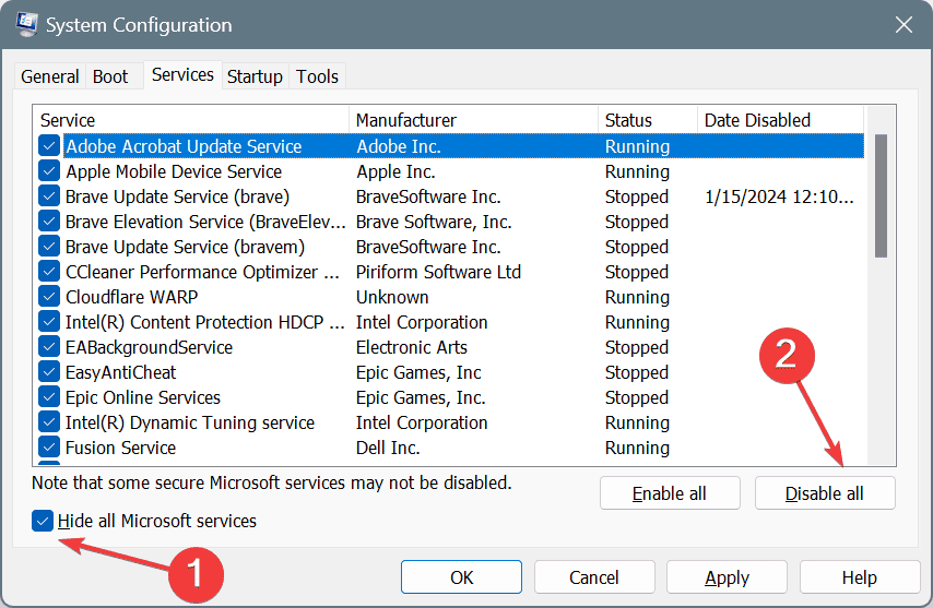 disable all to decrease buffering when streaming