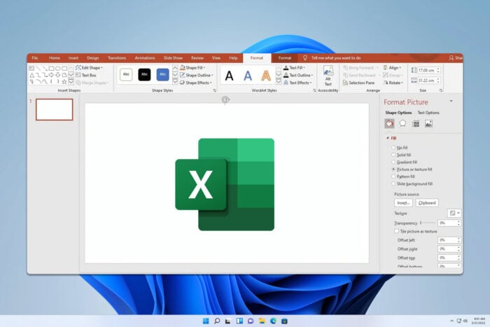 insert excel file into powerpoint as icon