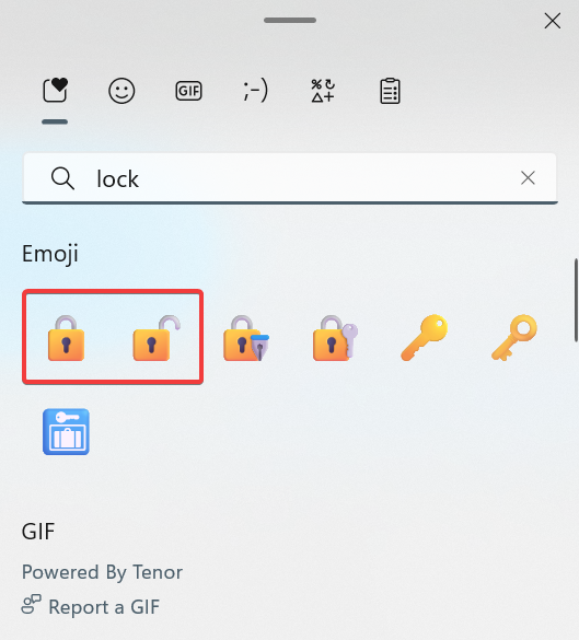lock emoji keyboard