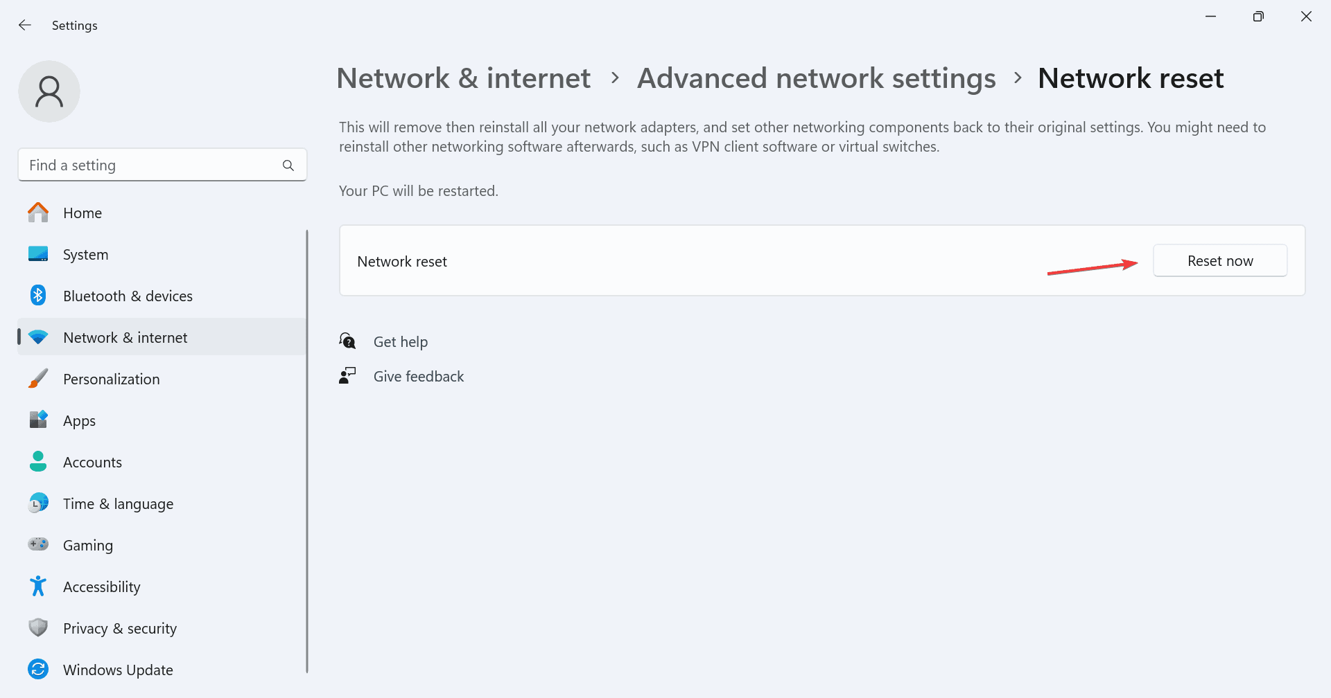 reset network settings to decrease buffering when streaming