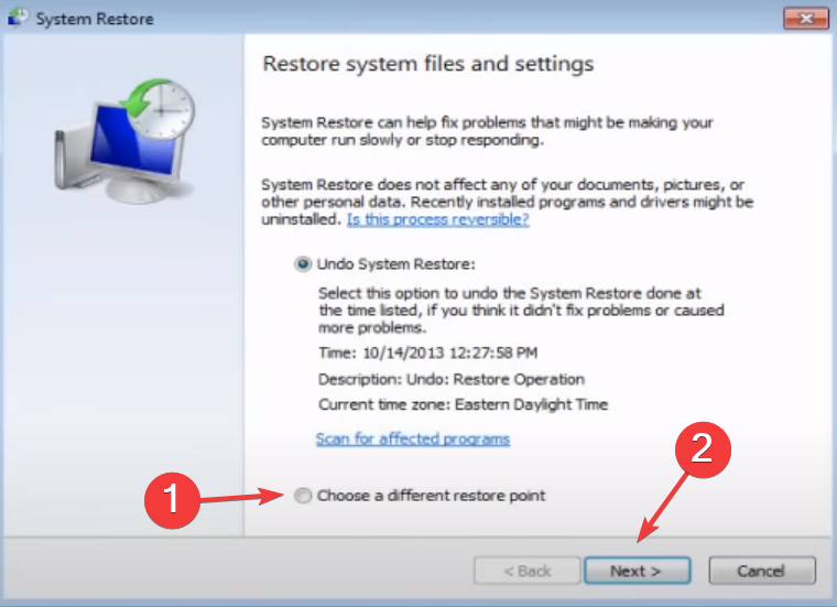 restore to fix msconfig opens in notepad windows 7