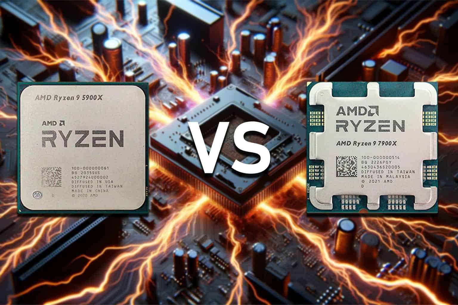 Ryzen 9 5900X vs 7900X: Hardware & Performance Comparison