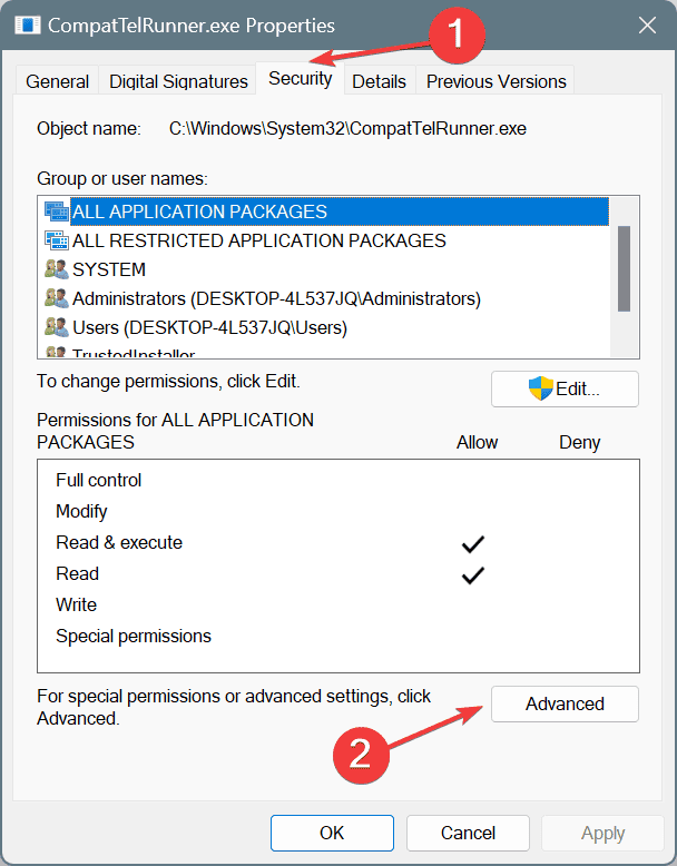 advanced settings