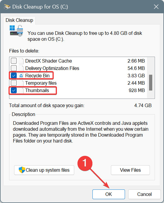 delete files to fix hard drive shows 0 bytes